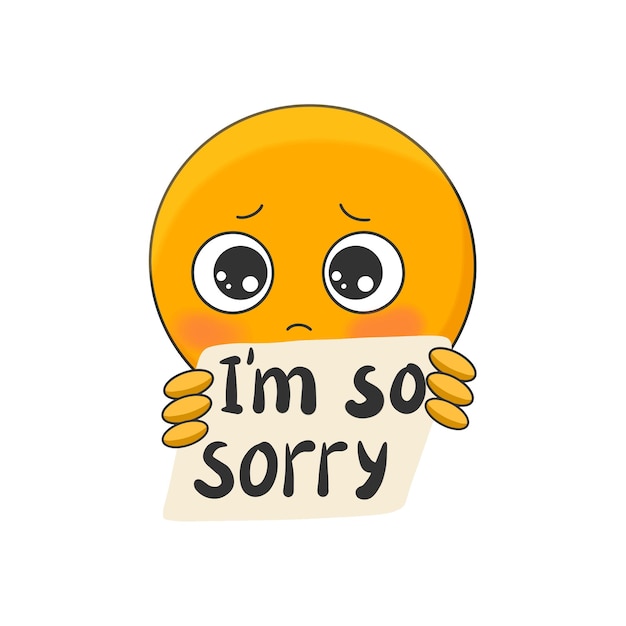 Premium Vector Sorry emoji Premium Vector Sorry emoji