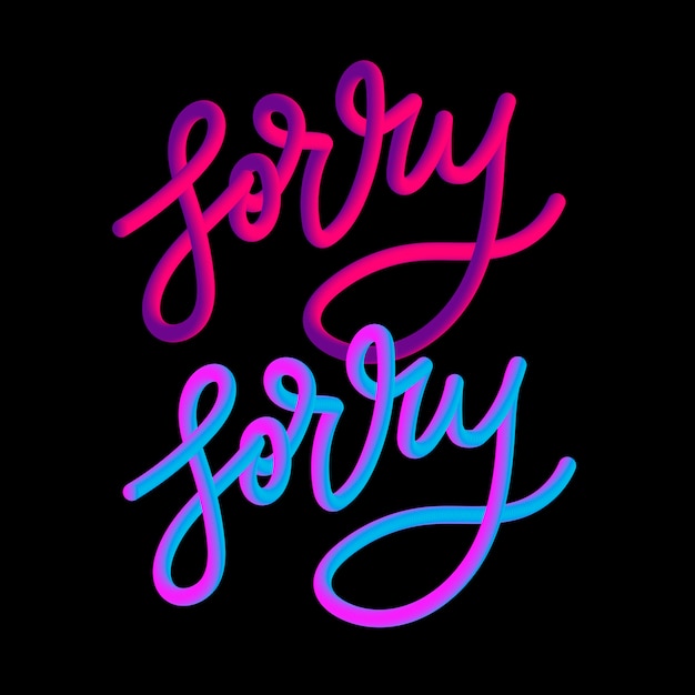 Sorry slogan moderne mode Slogan voor T-shirt grafische vector Print