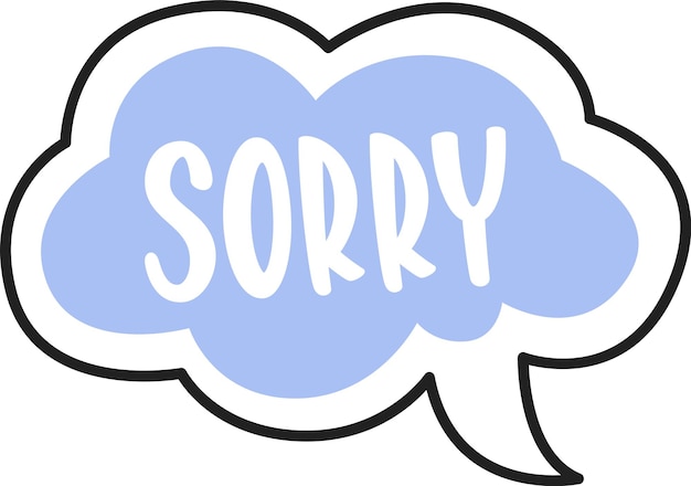 Vector sorry speech bubble