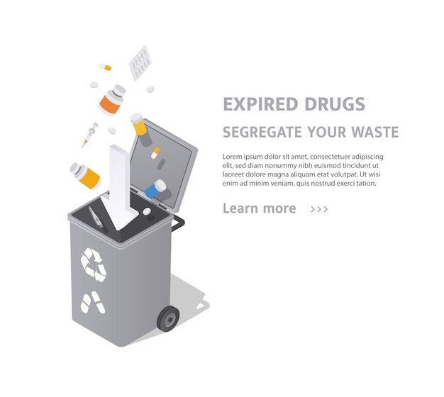 Vector sorting expired drugs waste