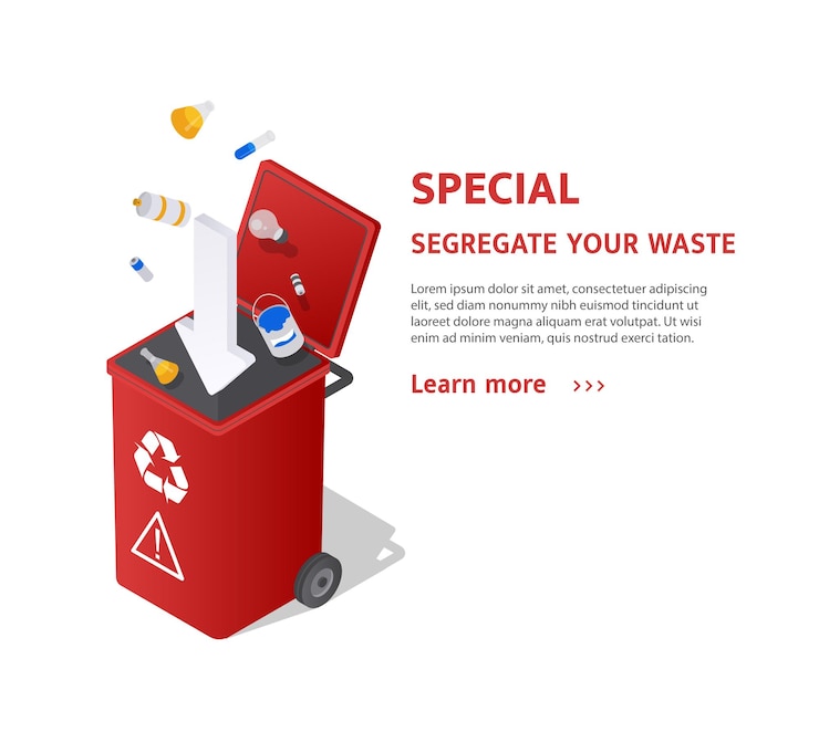 Vector sorting special waste