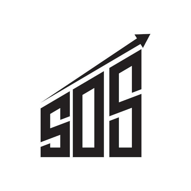 SOS modern logo design