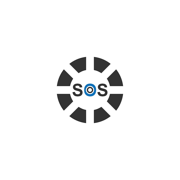 SOS symbool pictogram ontwerp concept vector sjabloon