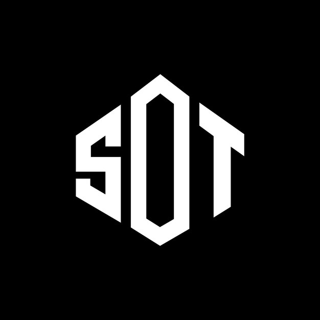 Vector sot letter logo design with polygon shape sot polygon and cube shape logo design sot hexagon vector logo template white and black colors sot monogram business and real estate logo