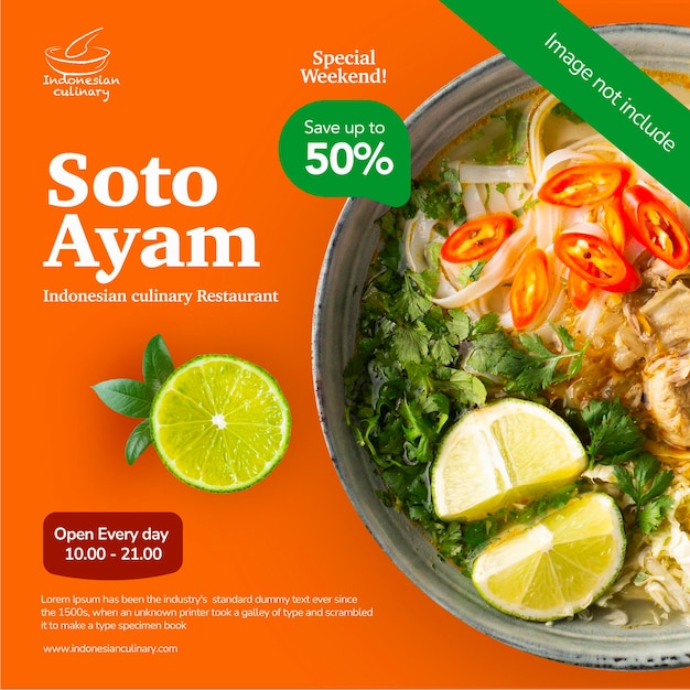 Vector soto ayam poster