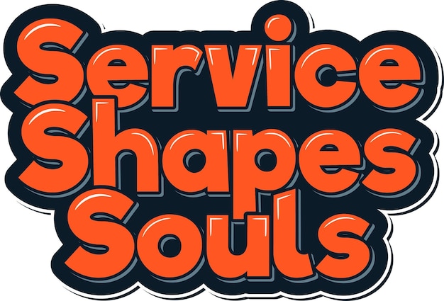 Vector soulshaping service lettering vector illustration