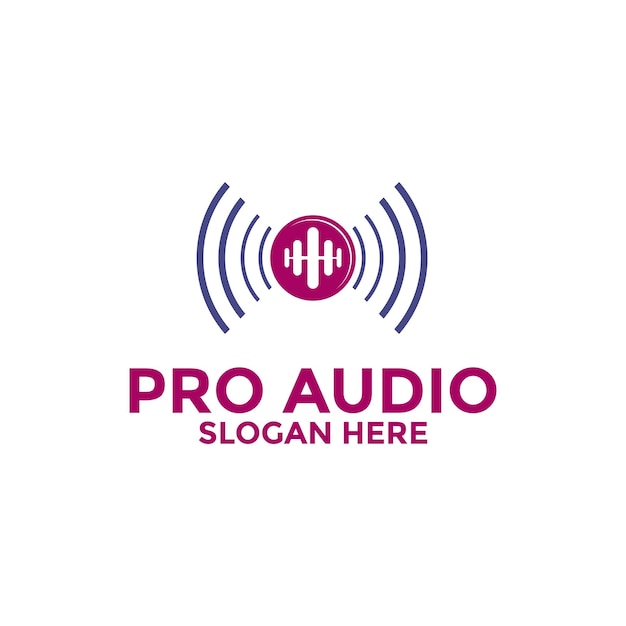 Sound Audio Logo Design template