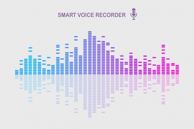 ベクトル イコライザーからの音響波。色スペクトルの音楽周波数。