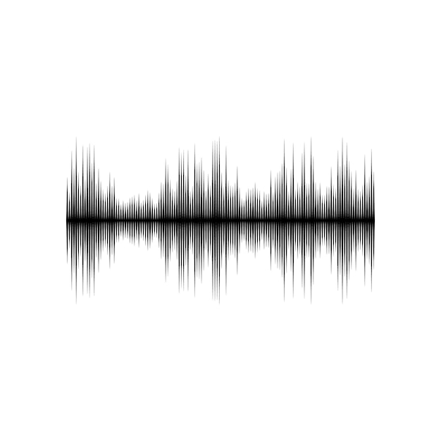 Vettore onda sonora o audio isolata su sfondo bianco