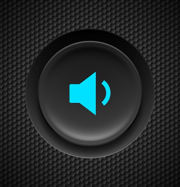 Vector sound button.