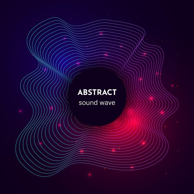 Vector sound circular wave with light effects