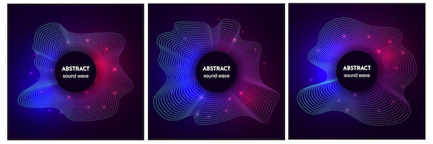 Vector sound circular wave with light effects