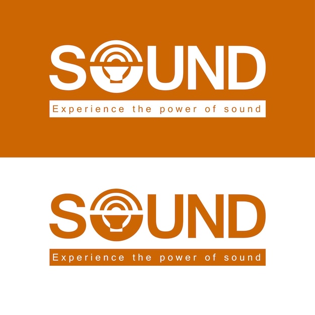 Vettore concept sound logo design (design del logo del suono)
