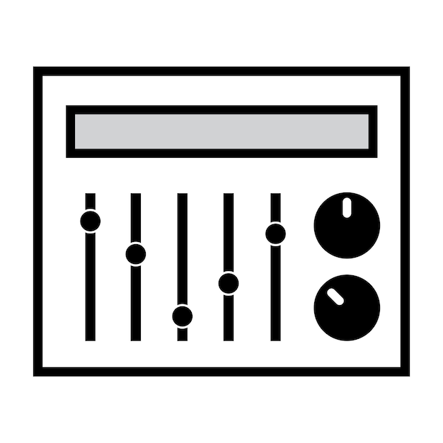 Вектор Эквалайзер иконка логотипа векторного дизайна звука шаблон