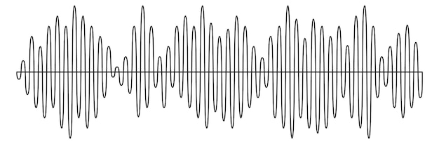 Vector sound frequency volume level graph voice record