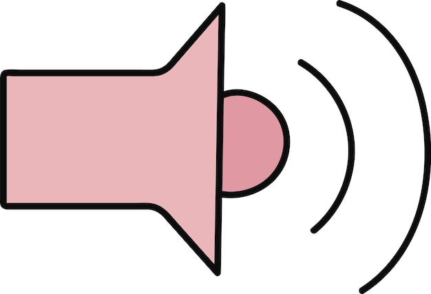 Vector sound icon doodle