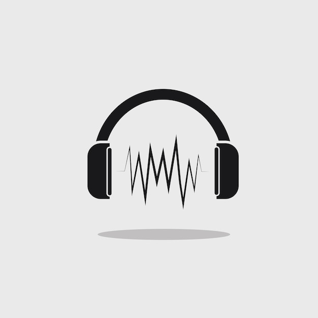 Sound logo with headphones