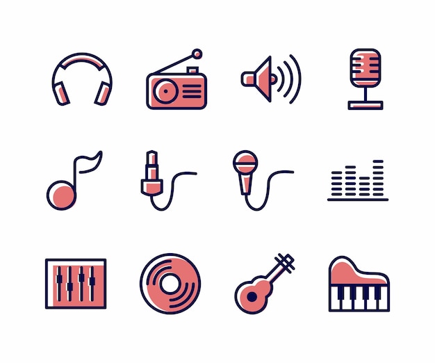 音と音楽のアイコンセット