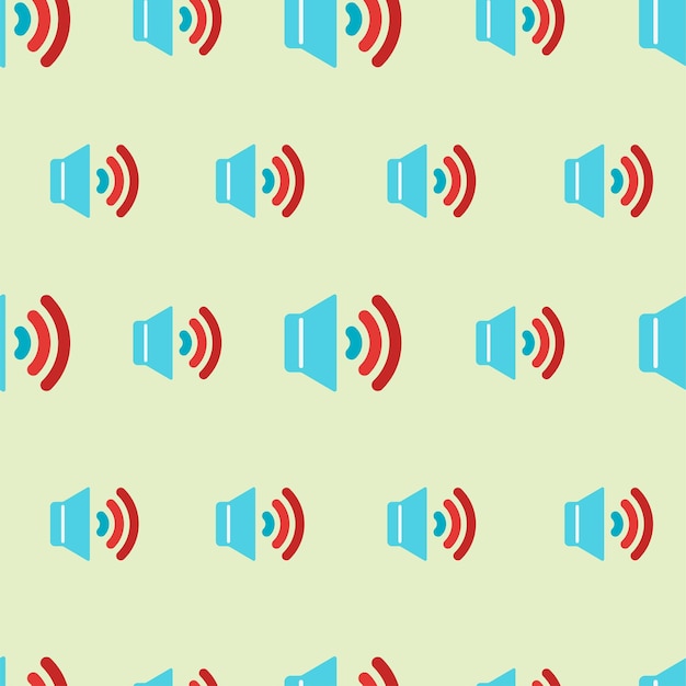 Sound seamless pattern eps 10 free vector
