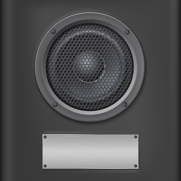 Vector sound speaker met metalen plaat.