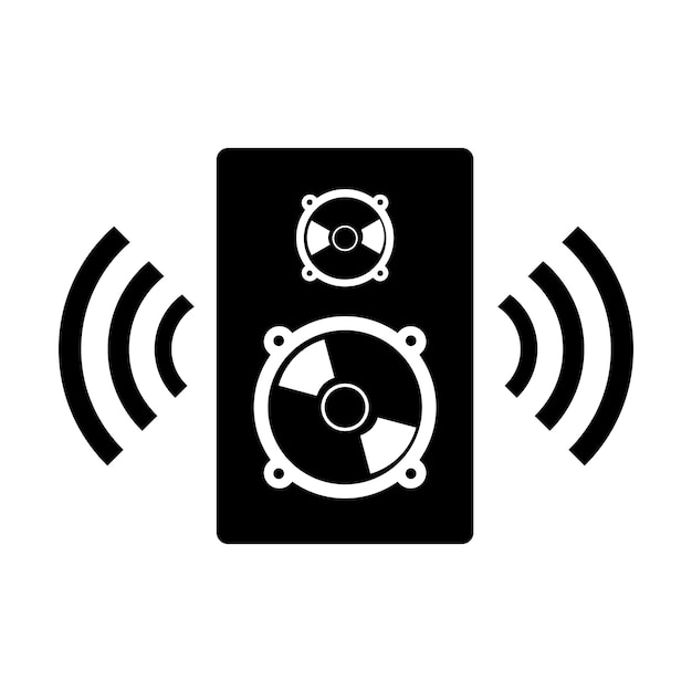 Sound system icon logo vector design template