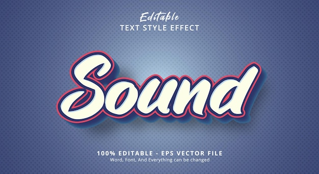 Sound Text Style Effect Editable Text Effect