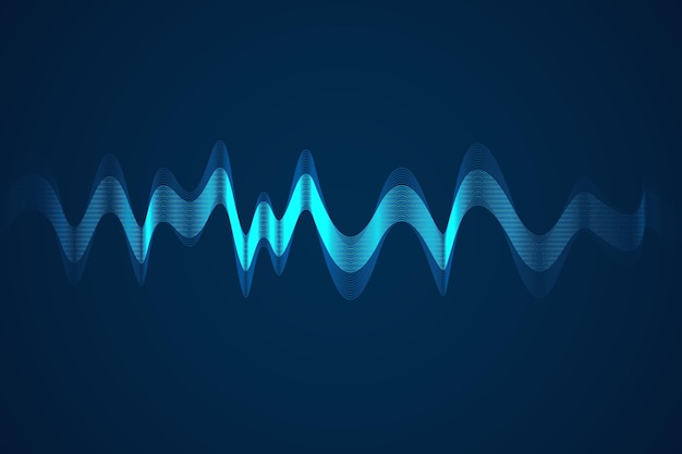 音波の背景。ミュージカルサウンドトラックの波