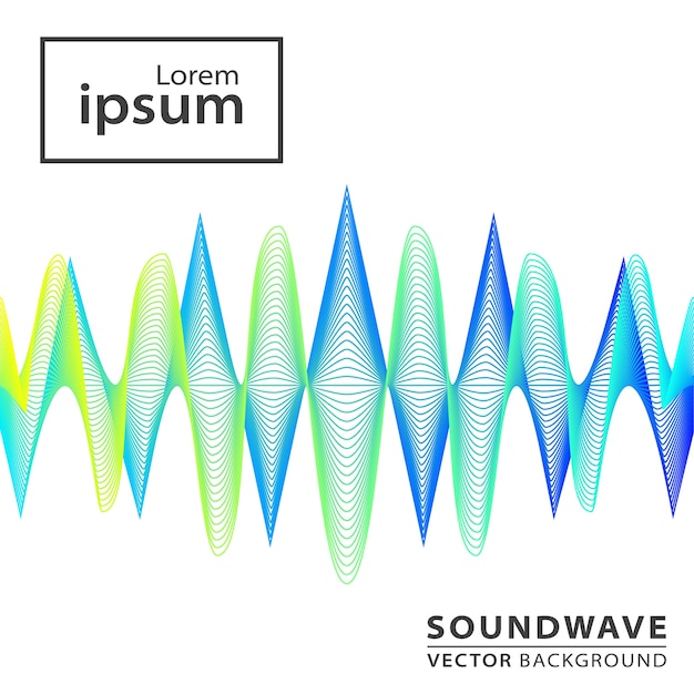 Vector sound wave background