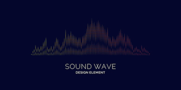 Sound wave equalizer. modern vector illustration on dark background