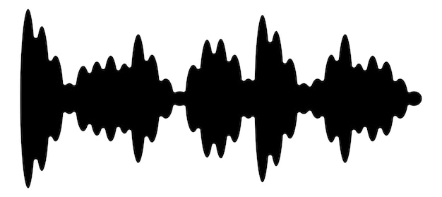 Sound wave icon Black audio amplitude symbol