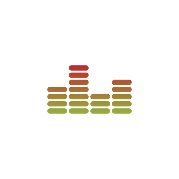 Vector sound wave icon logo design illustration