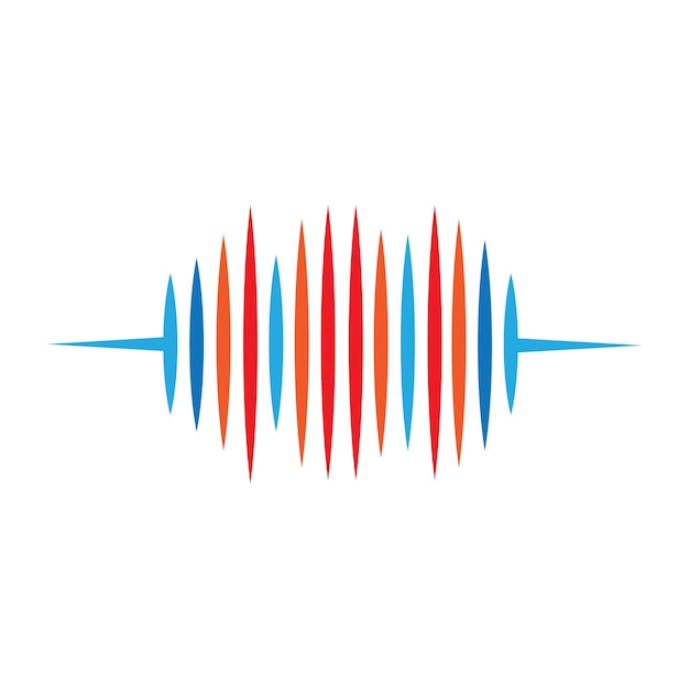 Sound wave icon logo vector design template