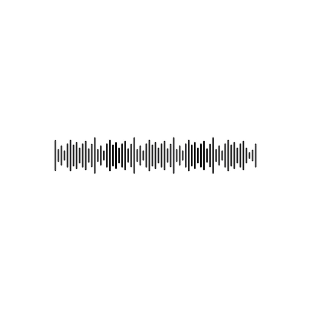 Modello icona vettore logo illustrazione onda sonora