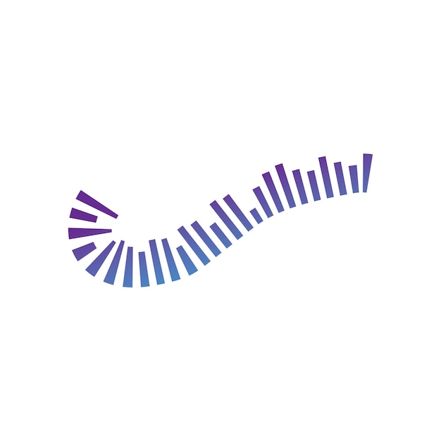 Vettore modello icona vettore logo illustrazione onda sonora