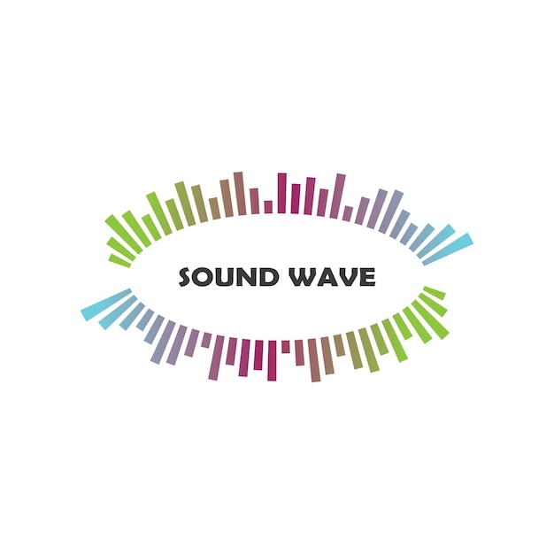 Vector sound wave ilustration logo vector icon template