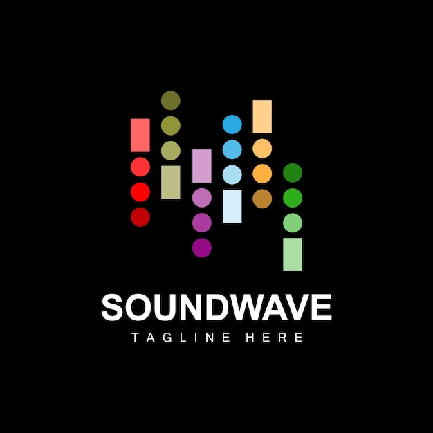 Sound Wave Logo And Sound Tone Vector Icon Template Music Brand Product