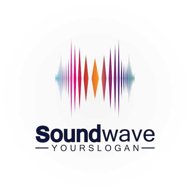 Логотип звуковой волны и вектор символов