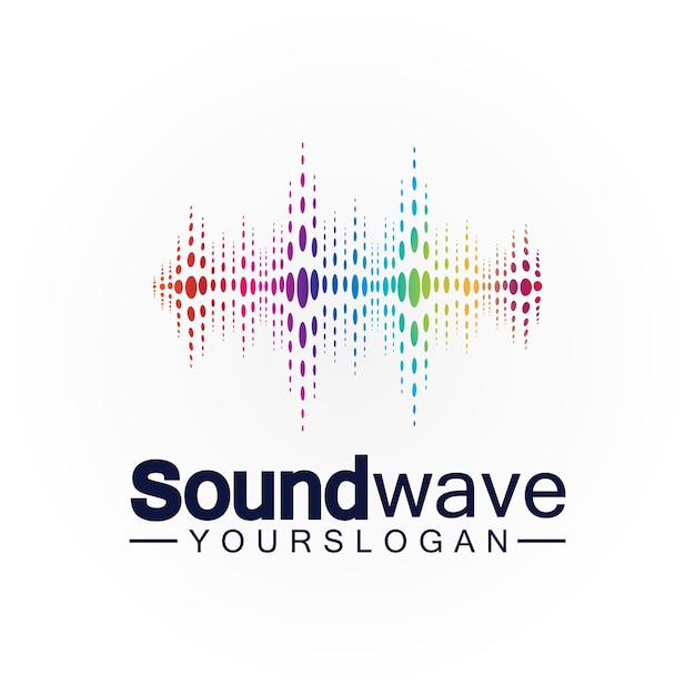 Sound wave logo and symbol vector