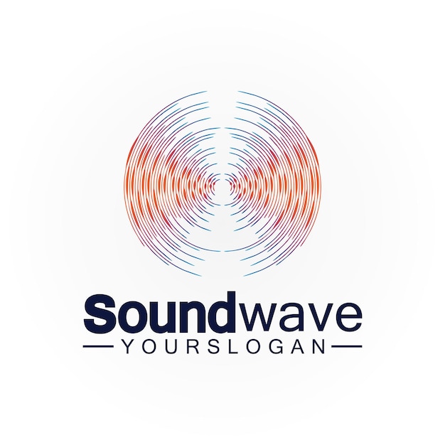 Sound wave logo and symbol vector