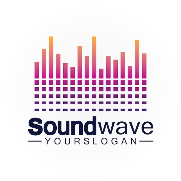 Sound wave logo and symbol vector