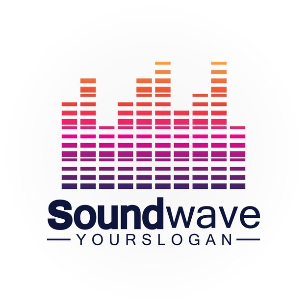 Sound wave logo and symbol vector