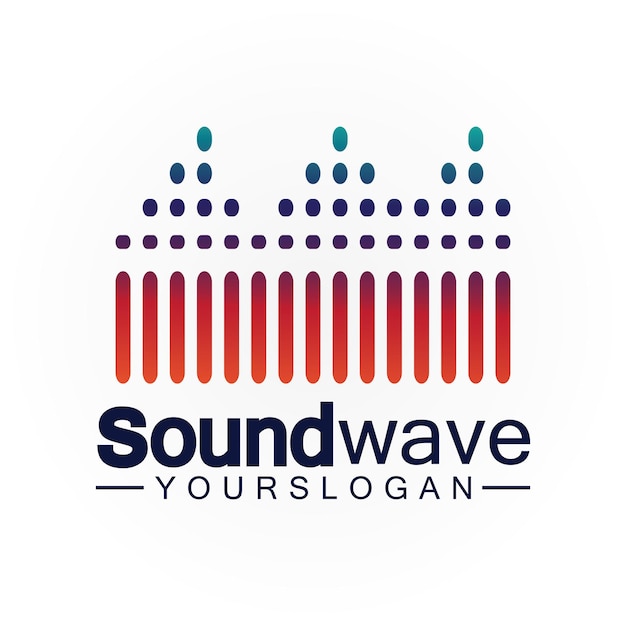 Sound wave logo and symbol vector