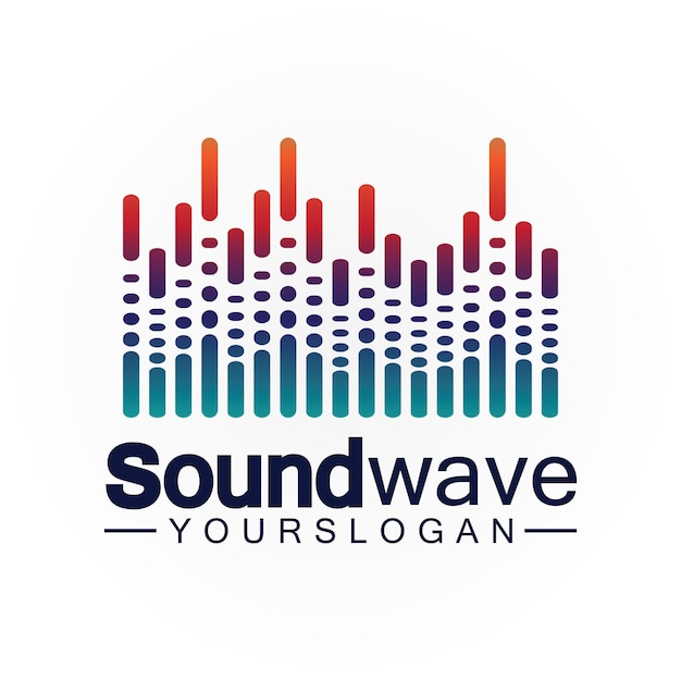 Sound wave logo and symbol vector