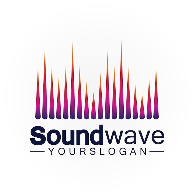 Sound wave logo and symbol vector