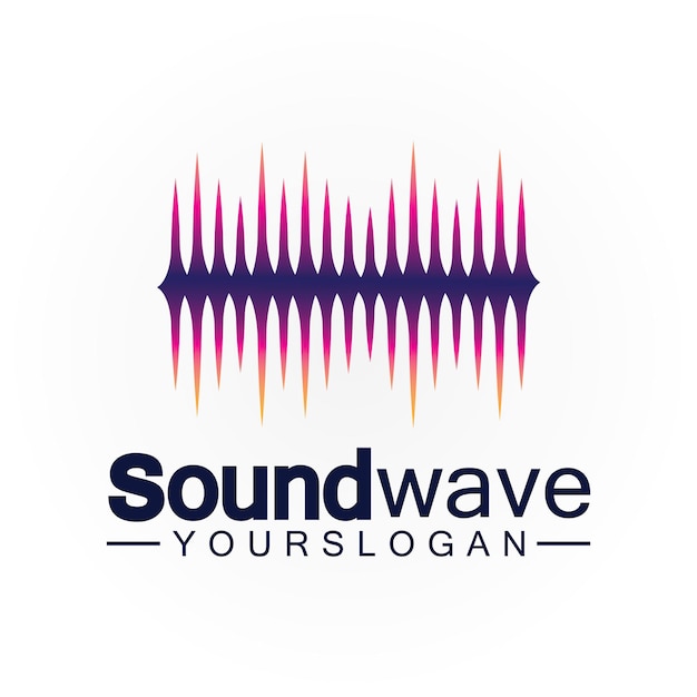 Sound wave logo and symbol vector