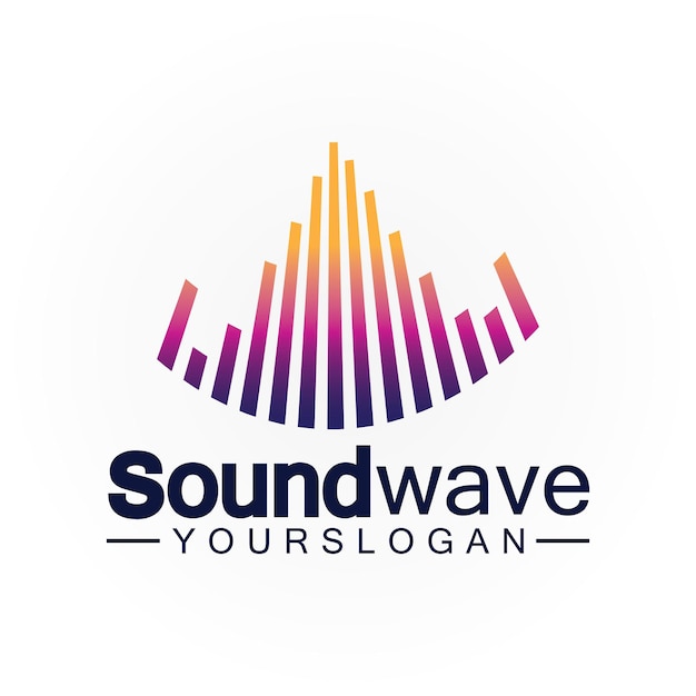 Sound wave logo and symbol vector