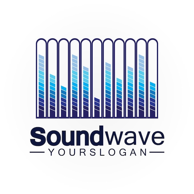 Sound wave logo and symbol vector