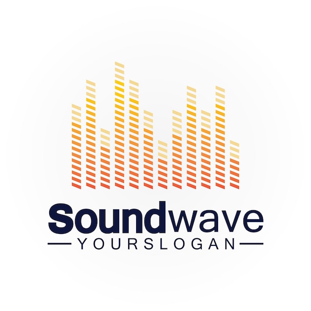 Sound wave logo and symbol vector