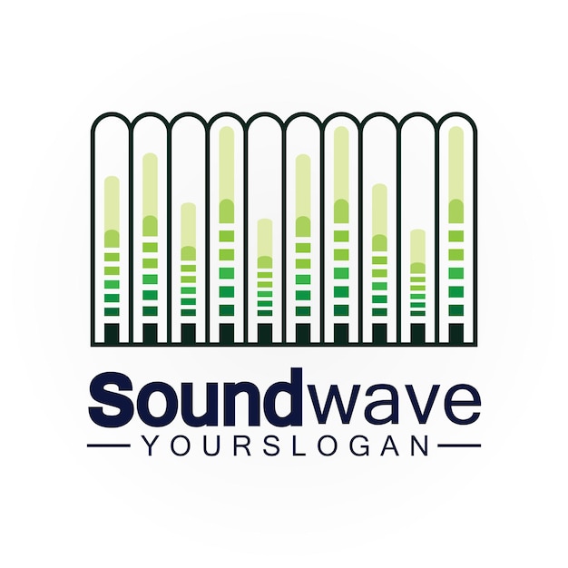 Sound wave logo and symbol vector