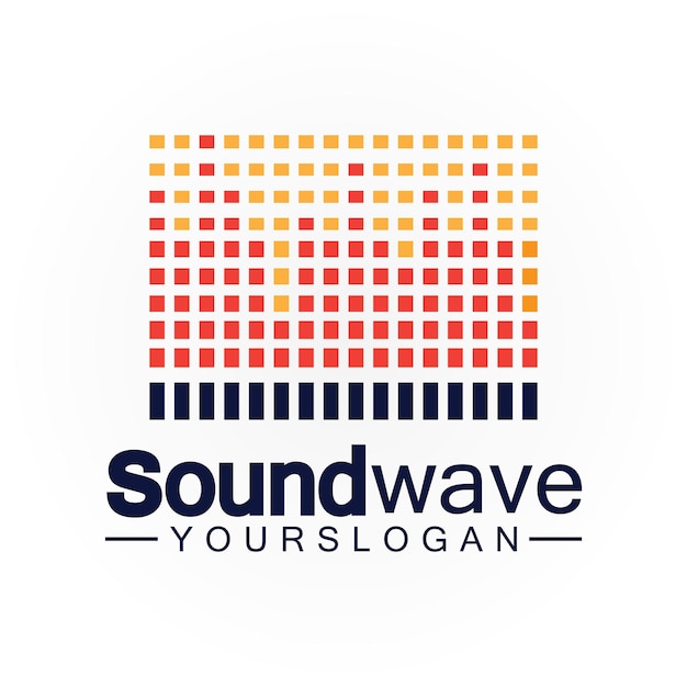 Sound wave logo and symbol vector